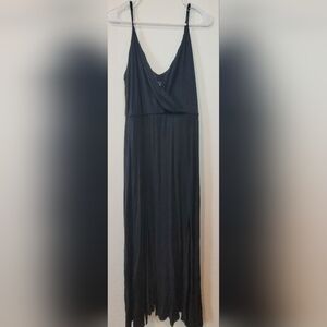 Lulu's Black Pleated Pencil Maxi Skirt